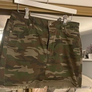 Camo Jean skirt